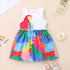 Summer Girl's Peacock Feather Dress